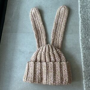 Adorable Pink Bunny Ear Knit hat